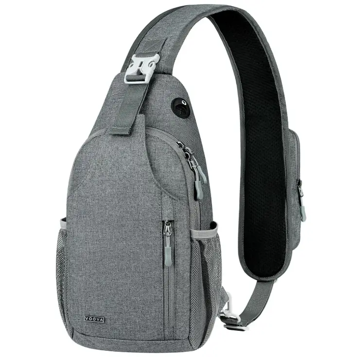 Voova Crossbody Sling Backpack Sling Bag for Men Women, Travel Hiking Chest Bag Daypack, Small over the Shoulder Backpack